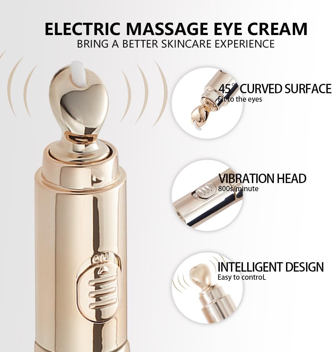 Yikavo Multieffekte Augencreme mit elektrischem Massagegerät zur Linderung von Schwellungen, feinen Linien, Augenringen und Augenpartien - Image 4