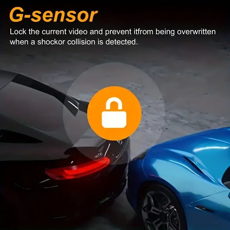 1080P Dual Recording Car DVR Camera, Dash Cam with 64GB Memory Card, Wide Angle Car DVR Camera with 3.16 Inch IPS Screen, Video Surveillance - Image 8